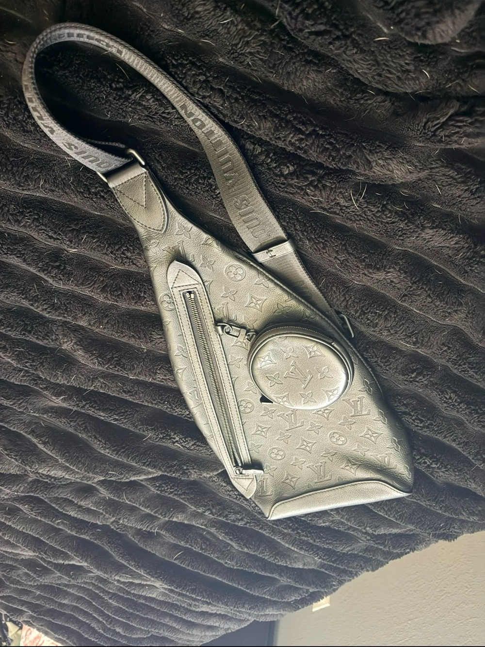 Louis Vuitton Silver Monogram Crossbody Sling Bag